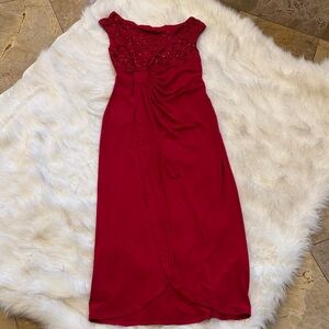 Connected Apparel red sequin long dress